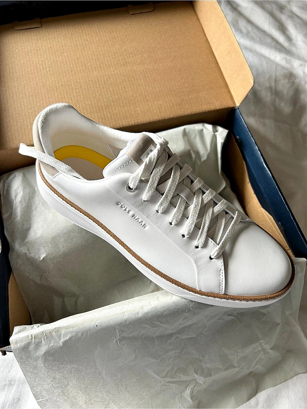 Cole Haan GP Topspin Sneaker White & Brown US 6.5 B